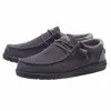 Hey Dude Men's Wally Corduroy Shadow Shoes In Corduroy Shadow Grey