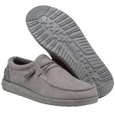 Hey Dude Men's Wally Corduroy Shoes In Corduroy Night Owl
