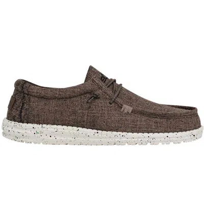 Hey Dude Men's Wally Eco Shoes In Dark Brown