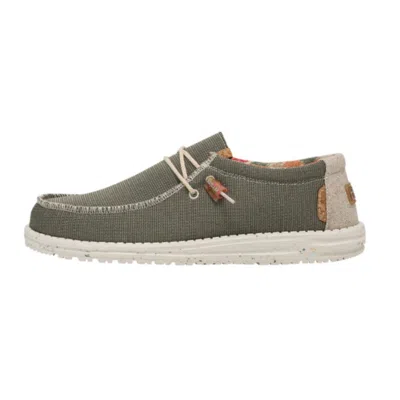 Hey Dude Men's Wally Eco Sneaker In Sox Algae In Green