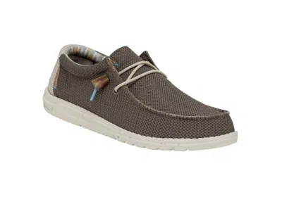 Hey Dude Men's Wally Eco Stretch Shoes In Walnut In Brown