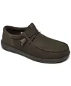 Hey Dude Men's Wally Funk Mono Casual Moccasin Sneakers From Finish Line In Dark Olive