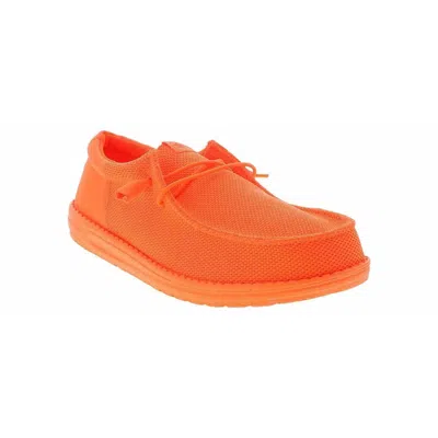 Hey Dude Men's Wally Funk Mono Slip-on Shoes In Neon Orange