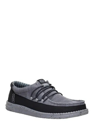 Hey Dude Men's Wally Guard Stretch Sox Shoes In Grey/multi In Gray