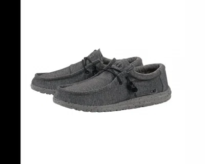 Hey Dude Men's Wally L Stretch Moccasin In Steel In Gray