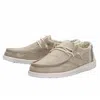 Hey Dude Men's Wally Linen Shoes In Natural Khaki