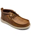 Hey Dude Men's Wally Mid Gripr Classic Boots From Finish Line In Brown