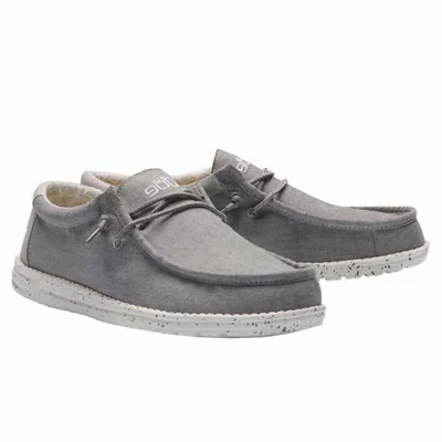 Hey Dude Men's Wally Shoes In Chambray Frost Grey