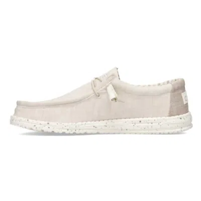 Hey Dude Men's Wally Shoes In Chambray Stone Beige