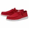 Hey Dude Men's Wally Slub Slip-on Shoes In Red In Red