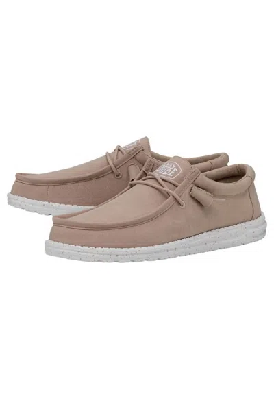Hey Dude Men's Wally Slub Slip-on Shoes In Tan In Multi