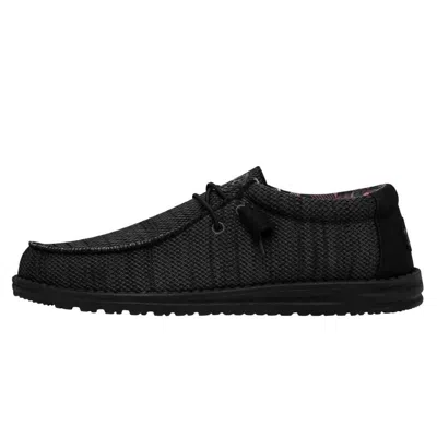 Hey Dude Men's Wally Sox Shoe In Jet Black