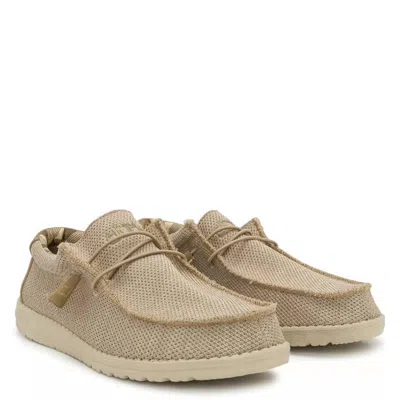 Hey Dude Men's Wally Sox Shoes In Beige In Sand