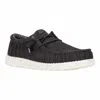 Hey Dude Men's Wally Sox Shoes In Black White In Black