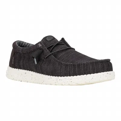 Hey Dude Men's Wally Sox Shoes In Black White