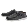 Hey Dude Men's Wally Sport Knit Casual Moccasin Sneakers From Finish Line In Black