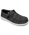 Hey Dude Men's Wally Sport Knit Casual Moccasin Sneakers From Finish Line In Black,white