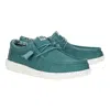 Hey Dude Men's Wally Stretch Canvas Slip-on Shoes In North Atlantic In Green