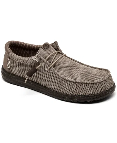 Hey Dude Men's Wally Stretch Sox Slip-on Casual Moccasin Sneakers From Finish Line In Gray