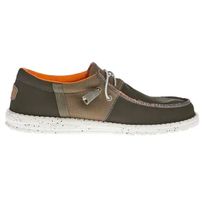 Hey Dude Men's Wally Tri Nylon Trailhead Casual Shoes In Olive In Green