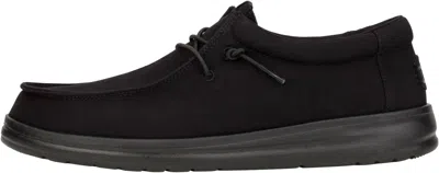Hey Dude Men's Wally Work Sneakers In Triple Black