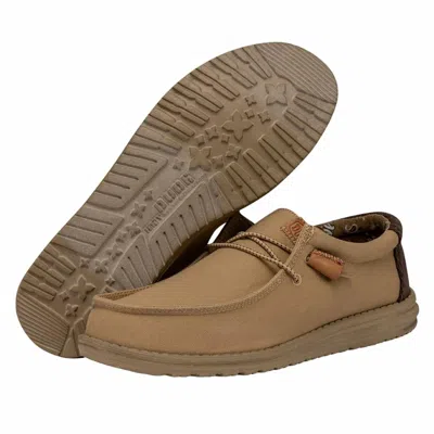 Hey Dude Men's Wally Workwear Casual Shoes In Tan In Multi