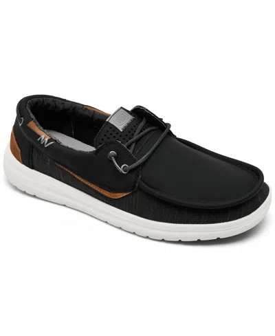 Hey Dude Men's Welsh Grip Heathered Mesh Casual Sneakers From Finish Line In Black