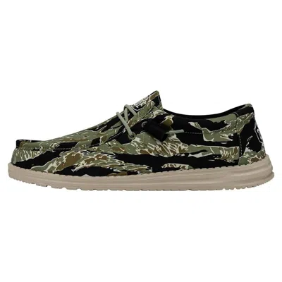 Hey Dude Mens Wally Camouflage Loafer - Tiger Stripe Camo In Multi