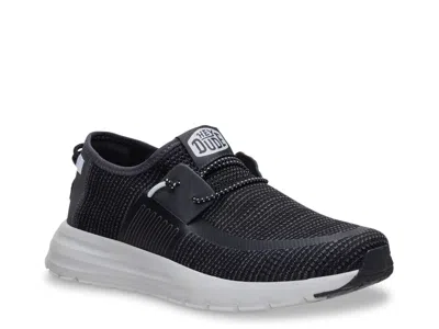 Hey Dude Sirocco Stretch Sox Sneaker In Black