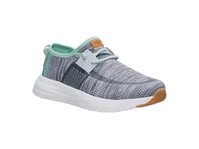 Hey Dude Sirocco W Stretch Sox Women's Flat Shoes Grey/granite Green: 10 M In Animal Print