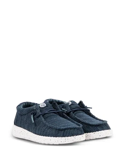 Hey Dude Kids' Tie-up Loafers In Blue