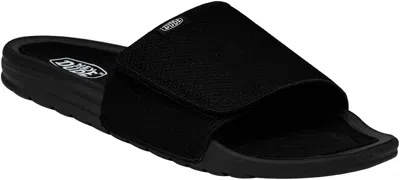 Hey Dude Unisex Phoenix Basic Knit Sandal In Black/white In Multi