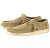 Hey Dude Wally 110061602 Casual Shoes Men's Chestnut Canvas Slip-on Comfort