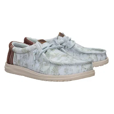 Hey Dude Wally 45244-3bl Men's Harbor Green Washed Palm Casual Shoes Shop629