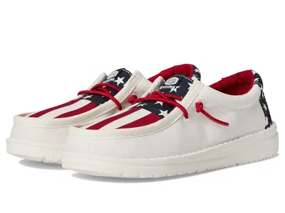 Hey Dude Wally Americana Kid's Shoes Americana : 11 Little Kid M, Canvas In Blue