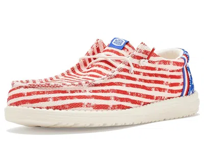 Hey Dude Wally Americana Men's Shoes American Flag: 9 M In Red