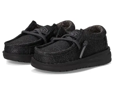 Hey Dude Kids' Wally Basic (toddler) Boys Shoes Black Basic : 7 Toddler M, Canvas