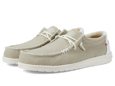 Hey Dude Wally Braided Slip-on Casual Shoes Shoes Off-white : Eu 48 (us In Animal Print