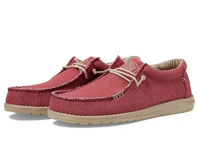 Hey Dude Wally Braided Slip-on Casual Shoes Shoes Pompeian Red : Eu 48 (us