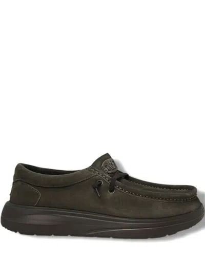 Hey Dude Wally Comf Suede Boots In Green