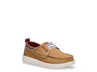 Hey Dude Wally Cru Crafted Varisty Slipon Kids' In Cognac