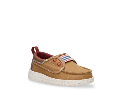 Hey Dude Wally Cru Crafted Varsity Slipon Kids' In Dark Brown