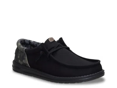 Hey Dude Wally Funk Distressed Skulls Slipon In Black