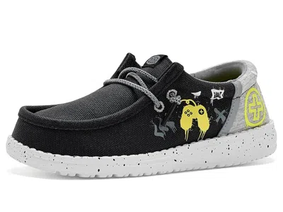 Hey Dude Wally Funk Graffiti Gamer (little Kid/big Kid) Boys Shoes Black/grey: 6 Big Kid M In Animal Print