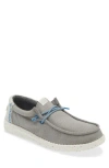 Hey Dude Men's Wally Warmth Knit Casual Moccasin Sneakers From Finish Line In Grey
