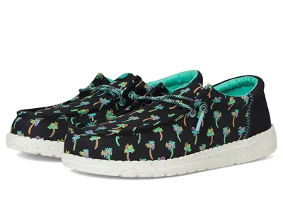 Hey Dude Wally Funk Tropical Palm (little Kid/big Kid) Boys Shoes Black/multi : 5 Big Kid M, Canvas