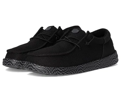 Hey Dude Wally Funk Warped Geo (little Kid/big Kid) Boys Shoes Black/smoke Grey : 1 Little Kid M, Synthetic/t