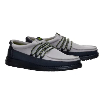 Hey Dude Wally Guard 44538-0pj Men'sm Gray Black Slip-on Casual Shoes Liq986 In Multi