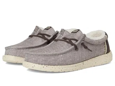 Hey Dude Wally Heathered Cozy (little Kid/big Kid) Boys Shoes Brown : 12 Little Kid M, Synthetic In Gray