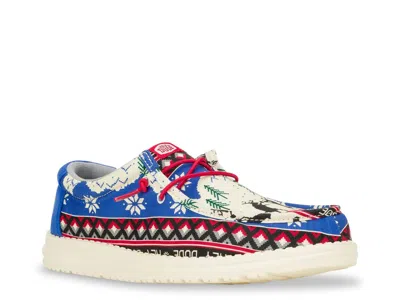 Hey Dude Wally Holiday Cheers Slipon In Blue